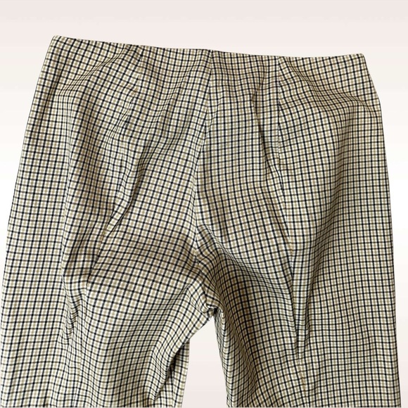 Theory ‘Alettah’ Slim Leg Side-Zip Pants in Ainsley Check in “Carob/Gobi Multi” - Picture 11 of 16